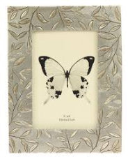Photo Frame Etched Leaves Champagne