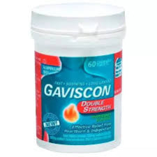 Gaviscon Double Strength Peppermint Chewable 60 Tablets