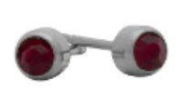 Glam July Birthstone Stainless Earrings