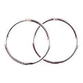 Glam Large Plain Silver Sleeper Earrings