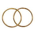 Glam Large Plain Gold Sleeper Earrings