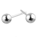 Glam 4mm Silver Ball Earrings