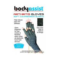Bodyassist Compression Arthritis Gloves Grey XL