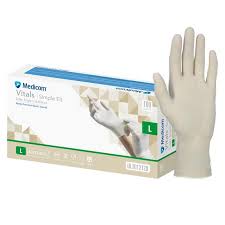 Vitals Simple Fit Latex Gloves Powder Free L 100s