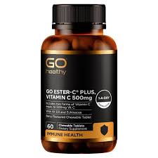 GO Ester-C Plus 500mg Berry Chewable Tabs 60s