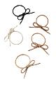 Adorn by Mae 41-2223 Elastic Bows Black & Browns 4s