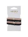 Adorn by Mae 41-2224 Elastic Twists Black & Browns 4s
