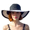 Black & White Wide Brim Sun Hat