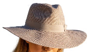 Fiona Wide Brim Fedora Hat Sandstone 58cm