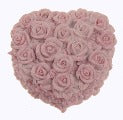 PINK Rose Heart Trinket Box
