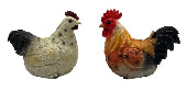 Rooster & Hen 11cm