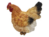 Sitting Brown Hen 25cm
