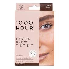 1000 Hr Lash & Brow Plant Based Tint Kit Med Brown