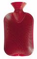 Hot Water Bottle Double Rib Red 2L