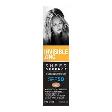 Invisible Zinc Sheer Defense Tinted Moisturiser Light SPF50 50g