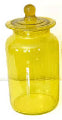 Yellow Jar with Lid 9cm x 6cm