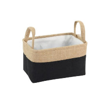 Small Black Jute Bag 15cm