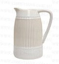 Large Jug with pleats - Ivory