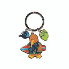 Parrs On Portage KeyRing Metal Kiwi Surfing