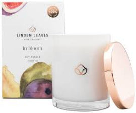 Linden Leaves In Bloom Soy Candle Amber Fig 300g