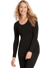 Boody Long Sleeve Crew Neck Top Black Large