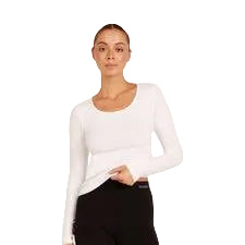 Boody Long Sleeve Crew Neck Top White XLarge
