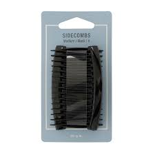MAE 40-2000BK Sidecombs Black Med 4 pack