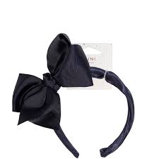 MAE 40-3314 Headband Large Bow Navy