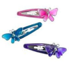 MAE 40-3101 One Touch Clip 4cm Butterflies 6 pack