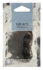 MAE 40-2801DB Bun Net Dark Brown 4 pack