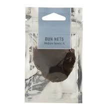 MAE 40-2801MB Bun Net Med Brown 4 pack