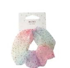 MAE 40-3225 Mini By Mae Elastic Scrunchie Rainbow