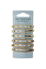 MAE 40-2129SB One Touch Clip 6cm S/Blonde 6 pack