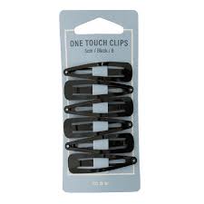 MAE 40-2103BK One Touch Clip 5cm Black 6 pack