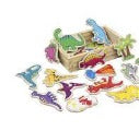 Wooden Dinosaur Magnets 34 Box