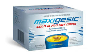 Maxigesic Cold & Flu Lemon Hot Drink 20s