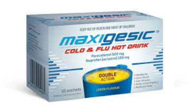 Maxigesic Cold & Flu Lemon Hot Drink 10s