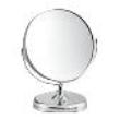 Mirror Silver Round On Stand 7x