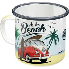 Enamel Mug VW Life at the Beach