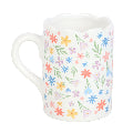 Floral Print Scalloped Mug