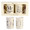 Mug Set Mr & Mrs Right 2pc Mugs