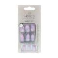 HELIOS Gel Coffin Nails Pink Marble 24pk