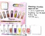 Gift Flamingo Nail Art Kit 10pc