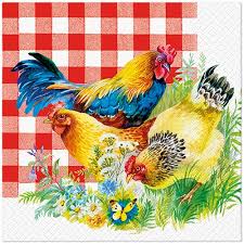 Chicken Couple Napkins