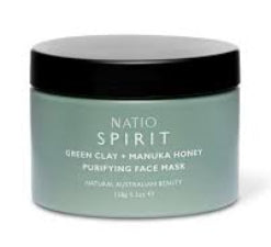 Natio Spirit Green Clay & Manuka Honey Purifying Face Mask 150g