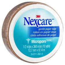 Nexcare Paper Tape Gentle 12.7mmx9.14m Tan