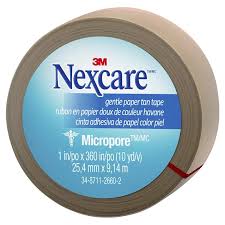 Nexcare Paper Tape Gentle 25.4mmx9.14m Tan