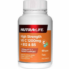 Nutra-Life Vit C 1200mg + B12+B5  Tab 60s