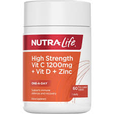 Nutra-Life High Strength VitC D+Zinc Tab 60s