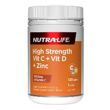 Nutra-Life Vit C 1200mg+Vit D+Zinc Tabs 120s